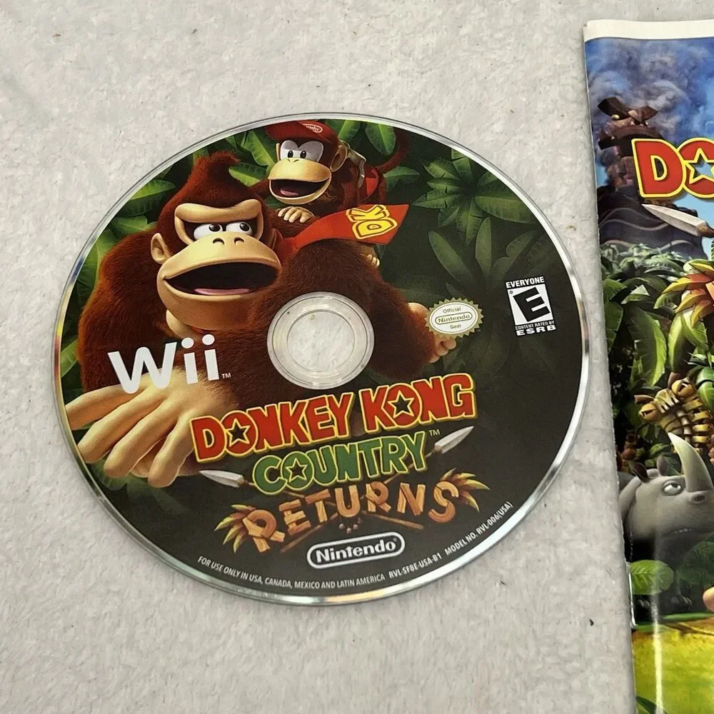 Donkey Kong Country Returns (Nintendo Wii, 2010) Complete w/ Manual Tested Works